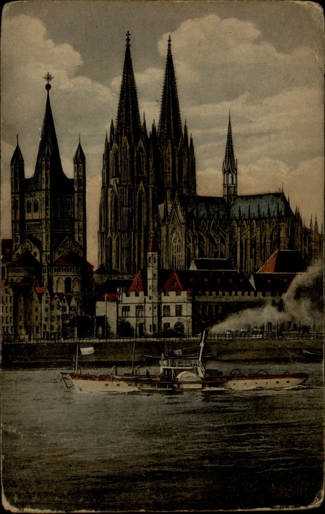 Cologne Germany Dom St Martin Chapel House vintage postcard s081