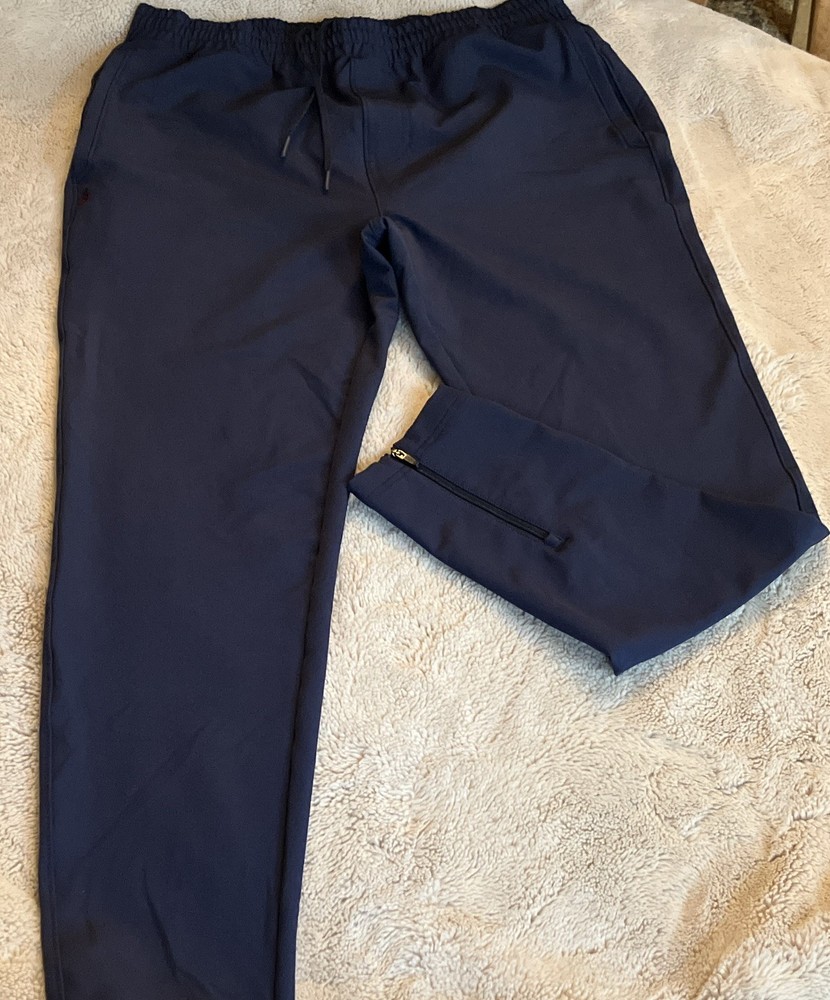 Rhone Men's Navy Jogger Pants Size L Drawstring Waist Pockets Athletic Fit