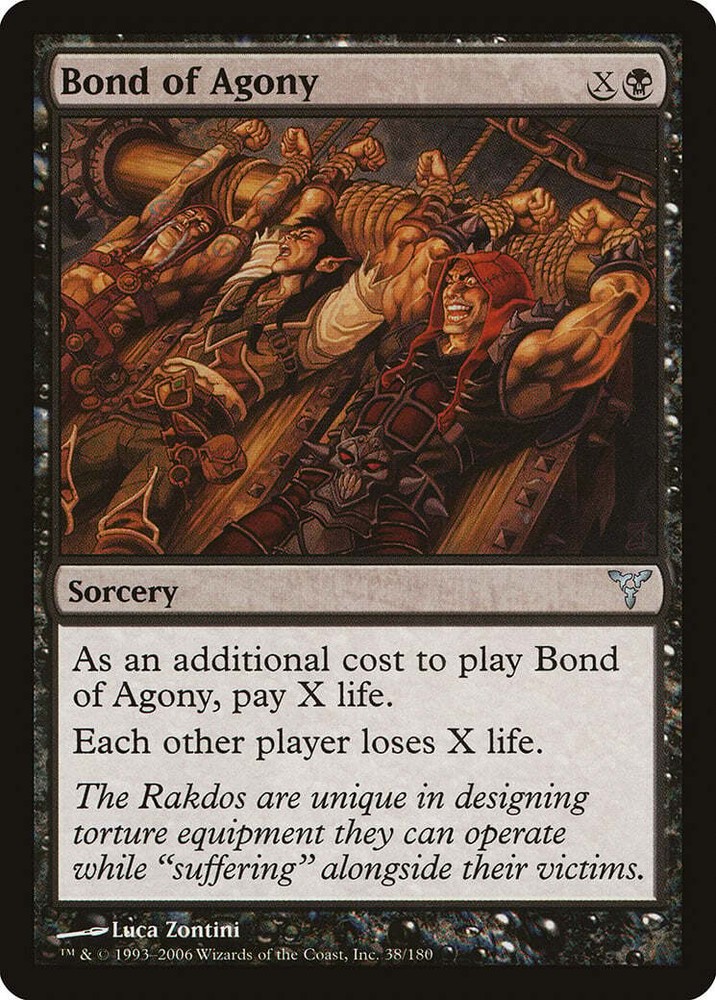 Bond of Agony Dissension PLD Black Uncommon MTG Magic The Gathering Card by ABUGames
