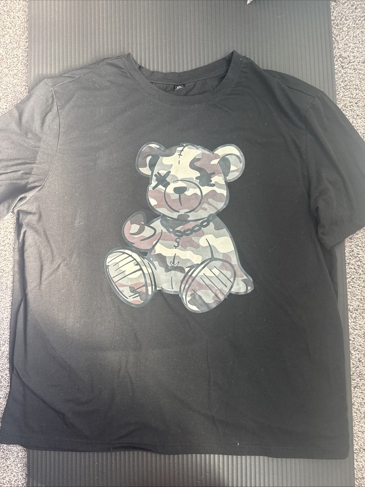Shein Men’s Black Short Sleeve Tshirt Size 2XL