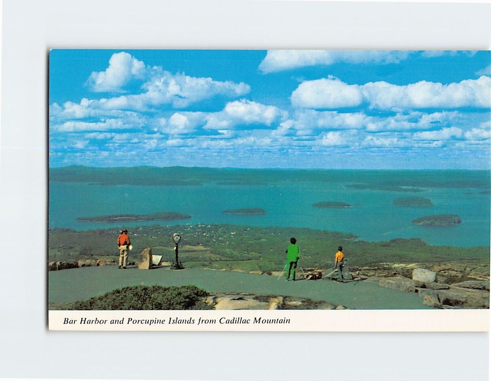 Postcard Bar Harbor And The Porcupine Islands Acadia National Park Maine USA-image