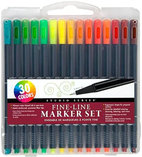 Studio Series Fine-Line Marker Set by Peter Pauper Press, Inc – Other