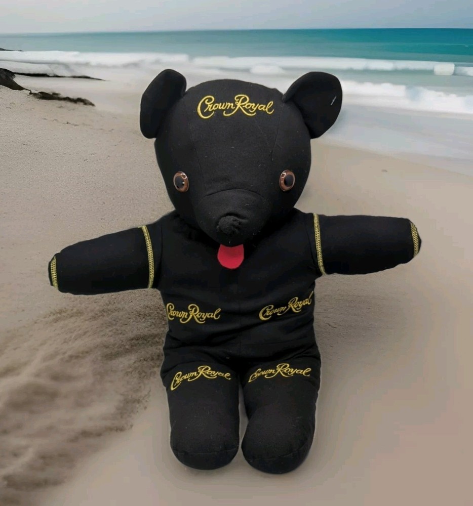 Crown Royal Black Teddy Bear Gift for Dad Whiskey Lover Custom Handmade Fathers Day Present