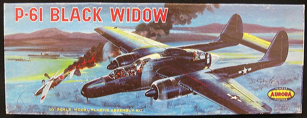 1960 Aurora Models 1/48 NORTHROP P-61 BLACK WIDOW *NMIB*