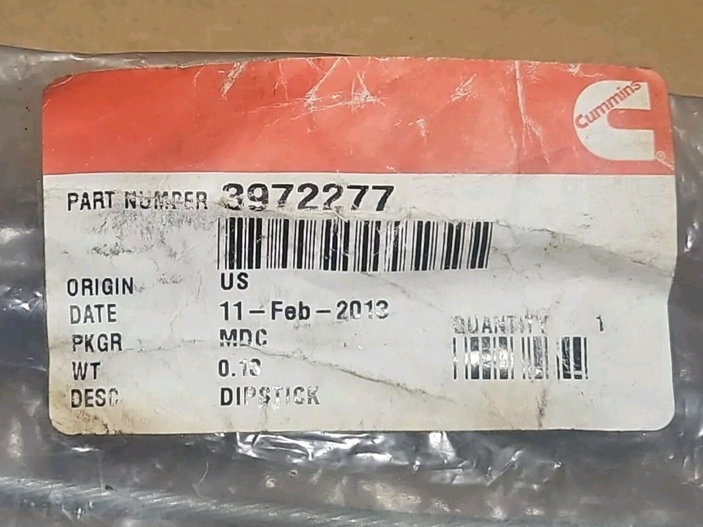 Cummins Engine Oil Dipstick 3972277