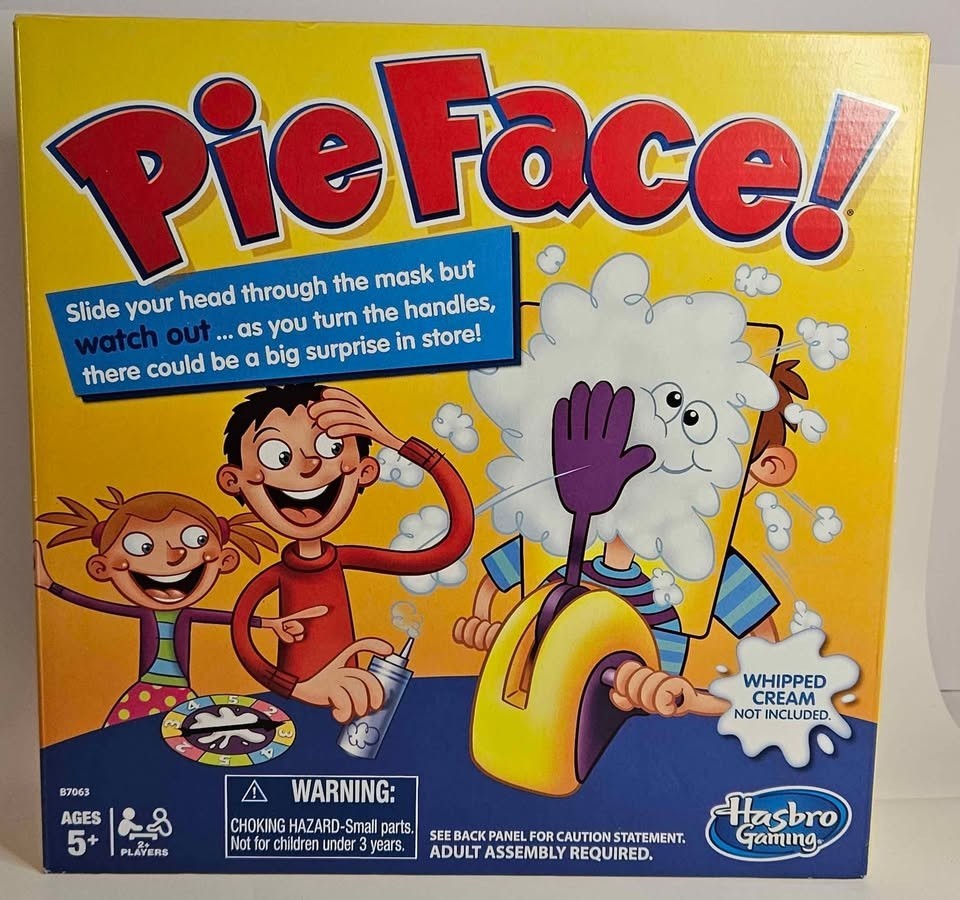Hasbro Pie Face! Game Fun Family Whipped Cream ( Not Included) Board Game Age 5+