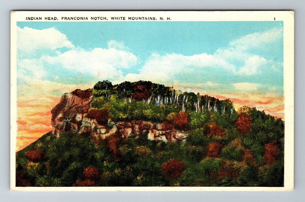 White Mountains NH-New Hampshire, Franconia Notch, Scenic View Vintage Postcard