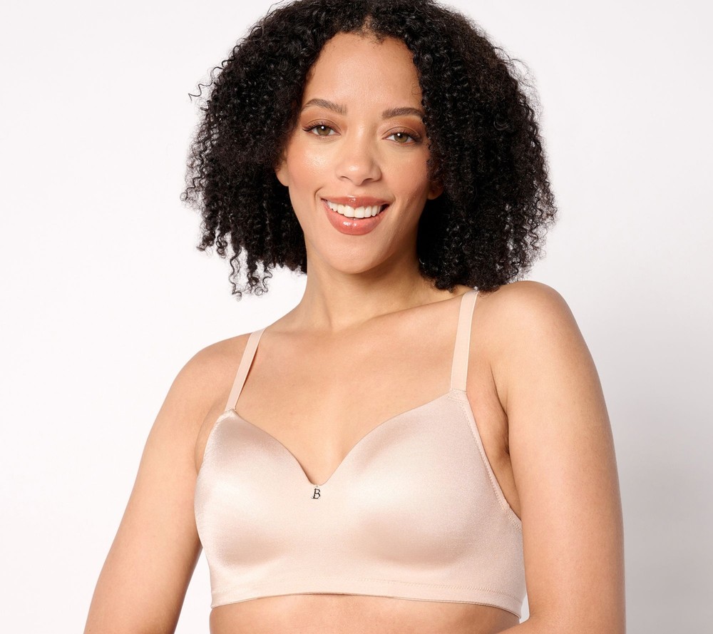 Breezies Women's Bra Sz 34B  Shimmer Microfiber Wirefree T-Shirt Brown A634856