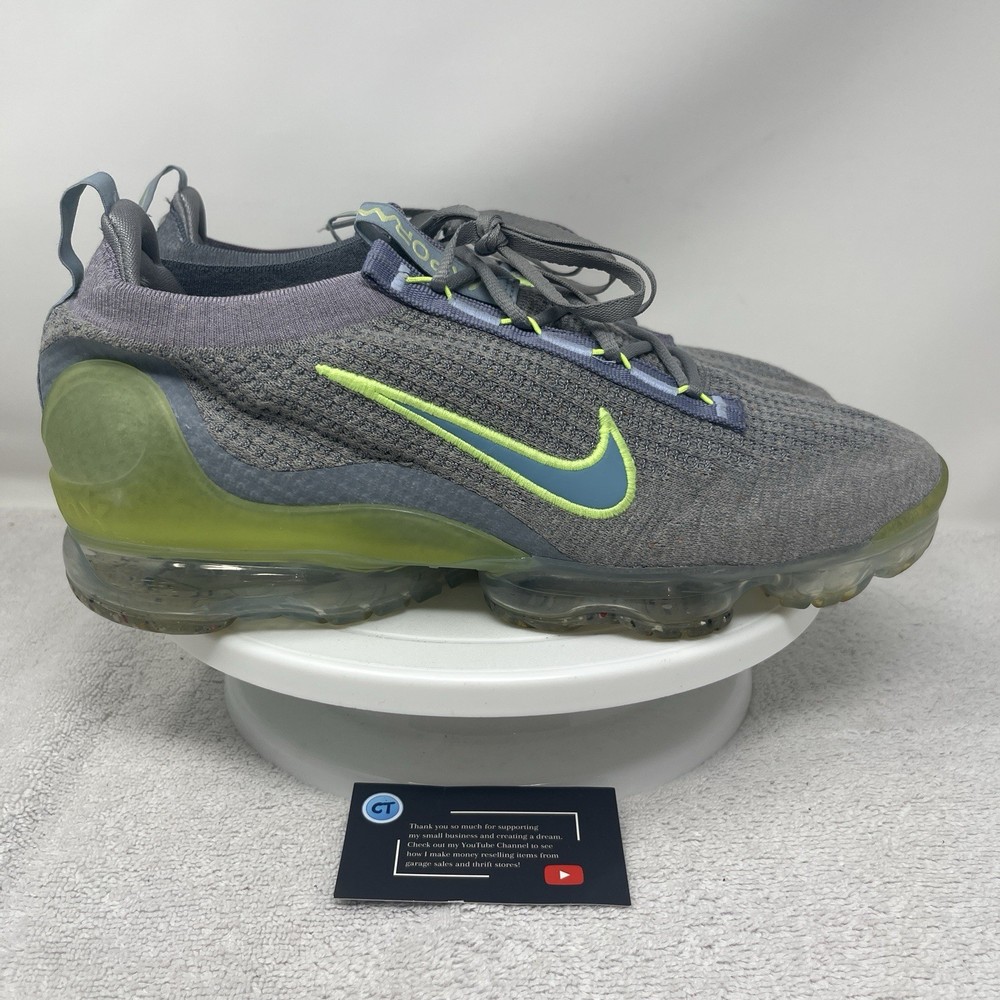 Nike Air Vapormax 2021 Sneakers Gray Light Liquid Lime Men's Size 12 DH4084-003