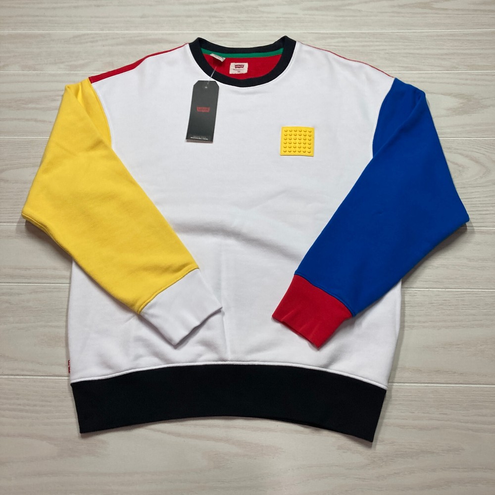 Levi's x Lego Men's Relax Brick Built Colorblock Crewneck Sweatshirt Size XS