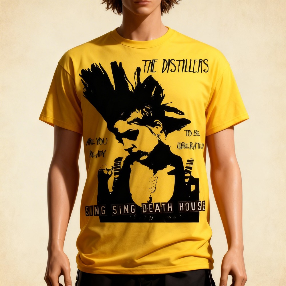 THE DISTILLERS band Brody Dalle Yellow All Size Shirt