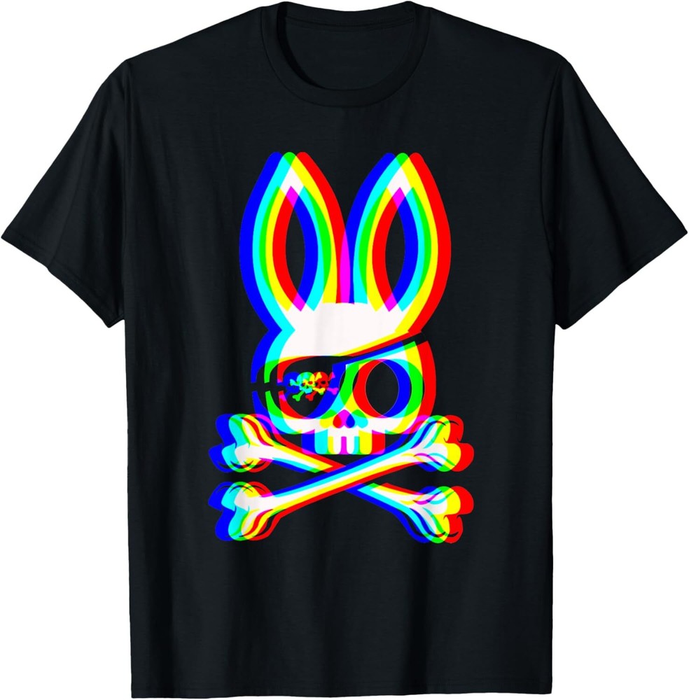 EDM Bunny Skull Crossbones Vaporwave Easter T-Shirt Hoodie