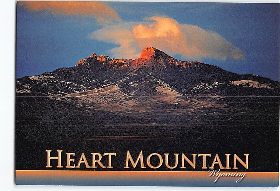 Postcard Heart Mountain Cody Wyoming USA