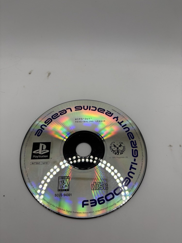 Wipeout F3600 Anti-Gravity Racing League - PlayStation PS1 Disc Only Tested