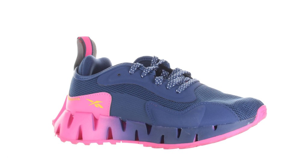 Reebok Womens Zig Dynamica Blue Running Shoes Size 8 (7781355)