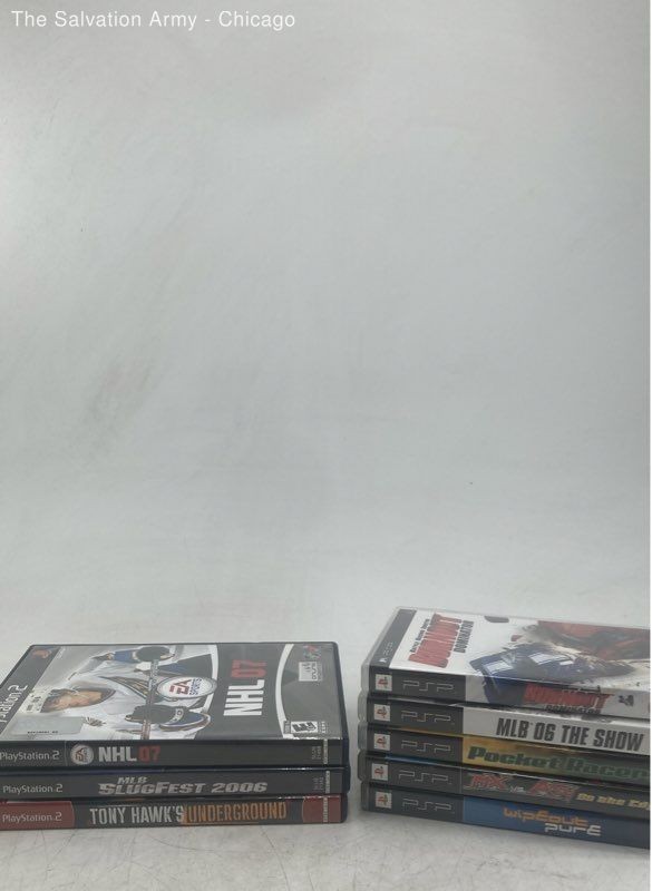Lot Of 8 MLB 06 The Show Sony PSP & NHL 07 PlayStation 2 Video Game