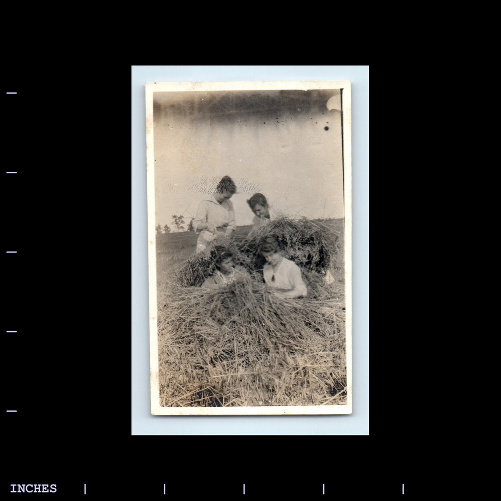 Old Vintage Photo FUNNY HUMOROUS WOMEN HIDING IN HAY