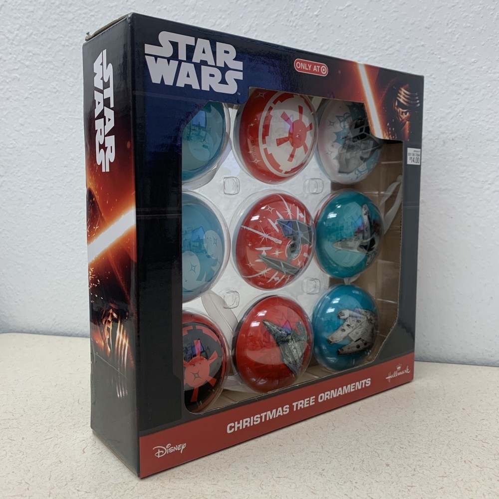 NEW Hallmark Disney Star Wars The Force Awakens Christmas Tree Ornaments 9-Pack