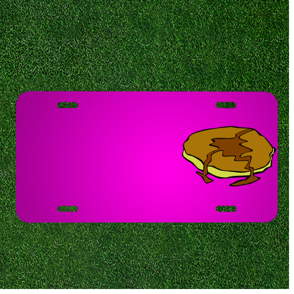 Create a Custom Car License Plate with Names for Pancake Breakfast Food