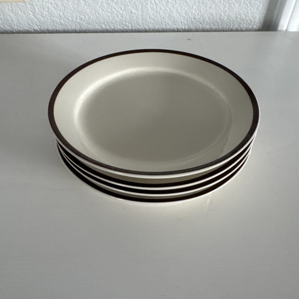 Set of 4 National Wildlife Federation Woodland Plates Brown Side Dessert 6.5”
