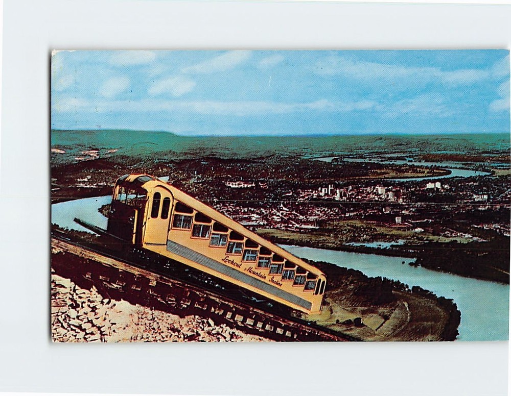 Postcard View of the Incline Car Lookout Mountain Tennessee River Chattanooga