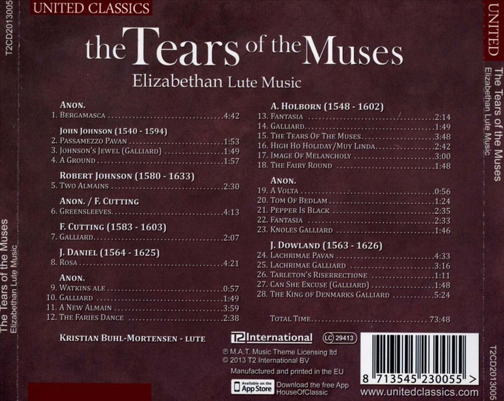 Kristian Buhl-Mortensen Tears Of The Muses New Cd