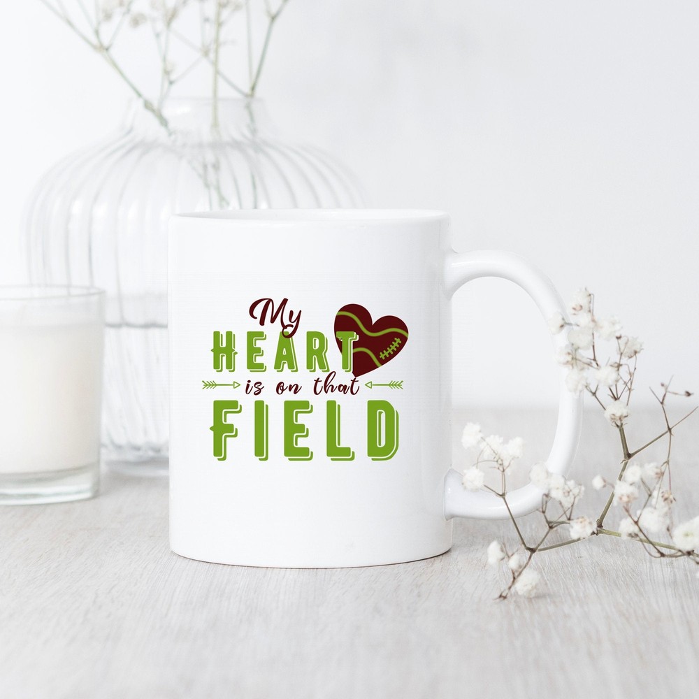 My Heart Is On The Field Football Mug - Perfect Gift For Football Lovers
