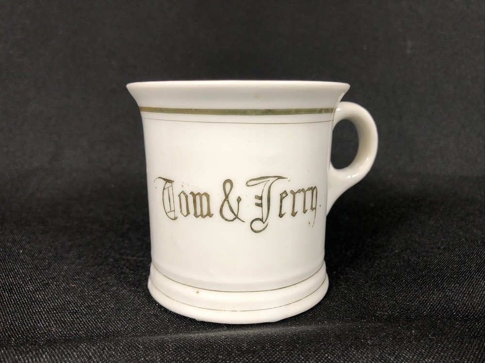 Vintage Tom & Jerry Cup White Gold Letters 6 Oz. Made In Japan
