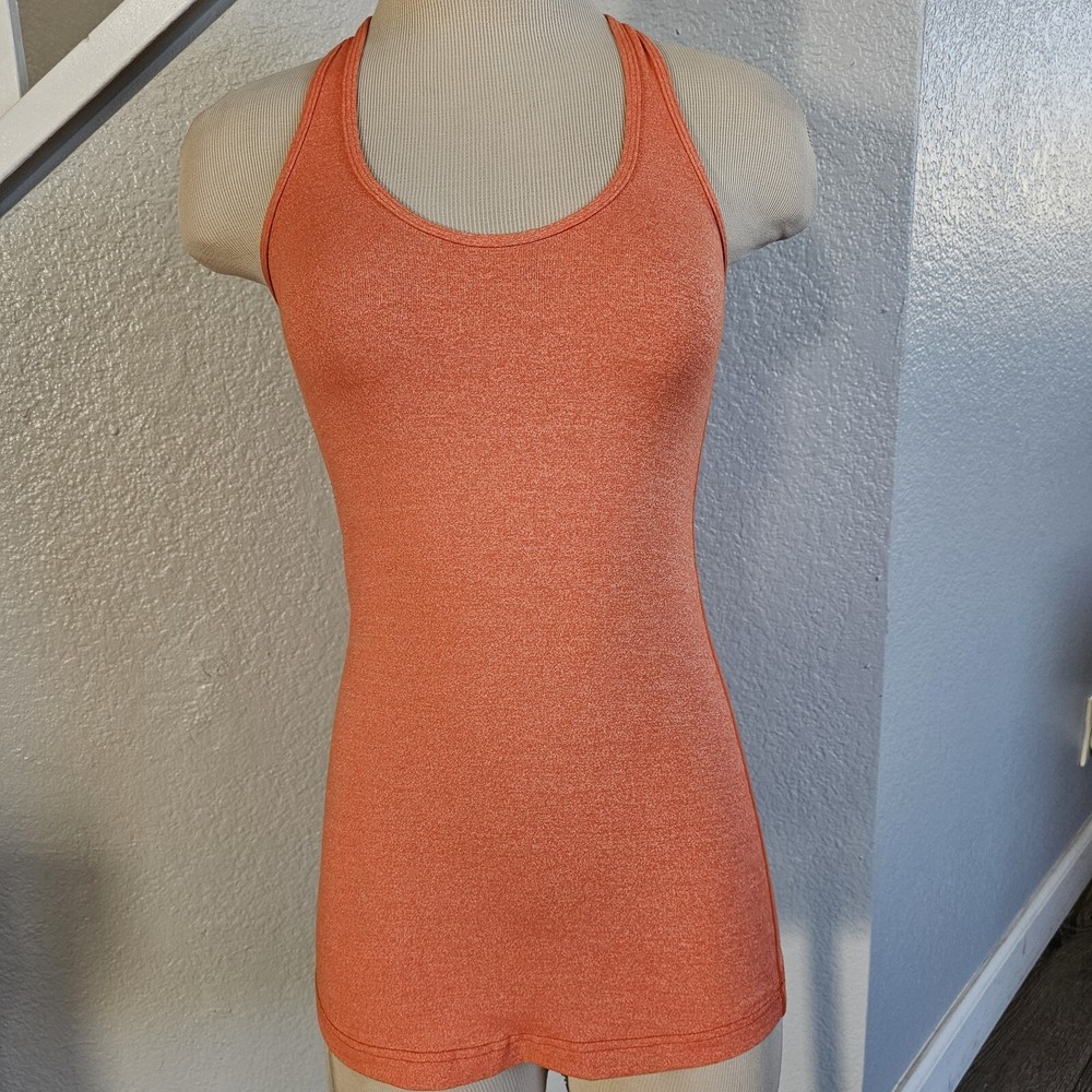 Lululemon Cool Racerback Tank Top Heathered Coral Women's Size 4