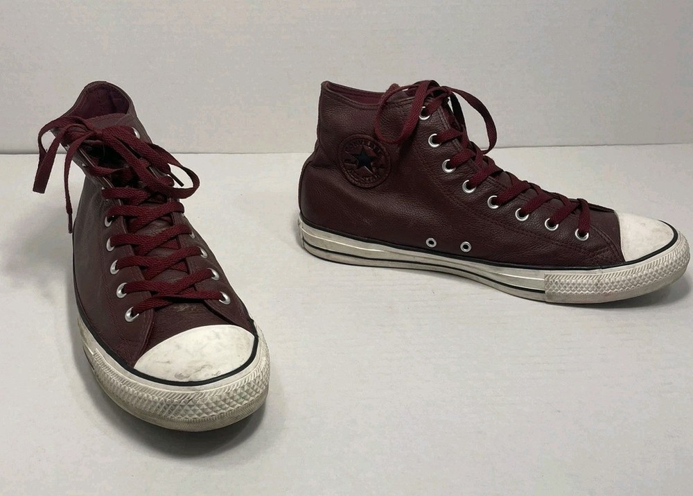 Converse Maroon Leather All Star Men’s 13 Shoes