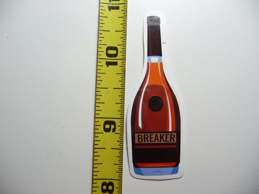 Wine Bottle Breaker Sticker Fun Bar Decor Alcohol Party Decal
