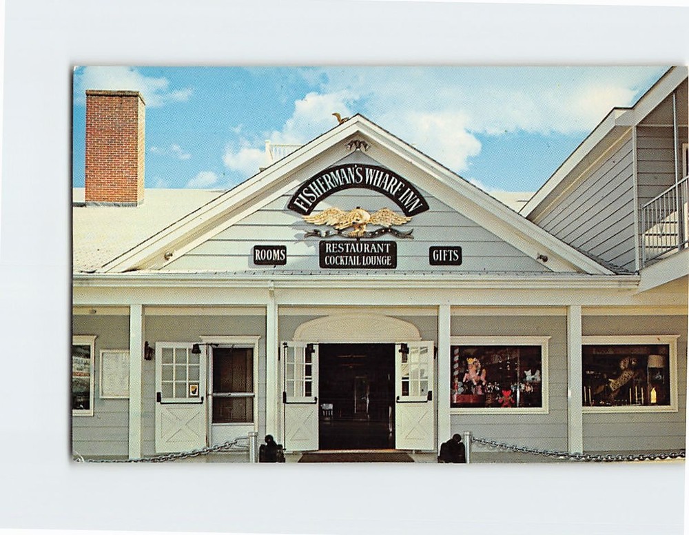 Postcard Fishermans Wharf Inn Boothbay Harbor Maine USA