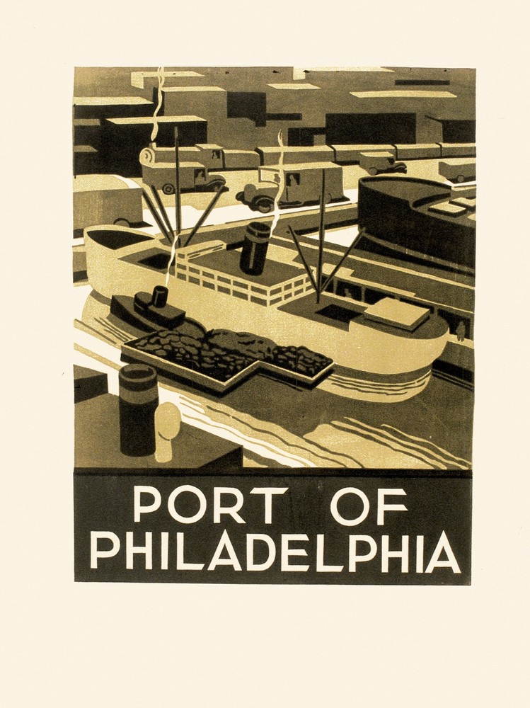 Decor Poster. Fine Graphic Art Design. Port of Philadelphia. Shop Wall Art. 1728