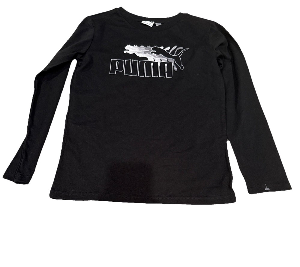 Puma Boys Small Black Long Sleeve Shirt