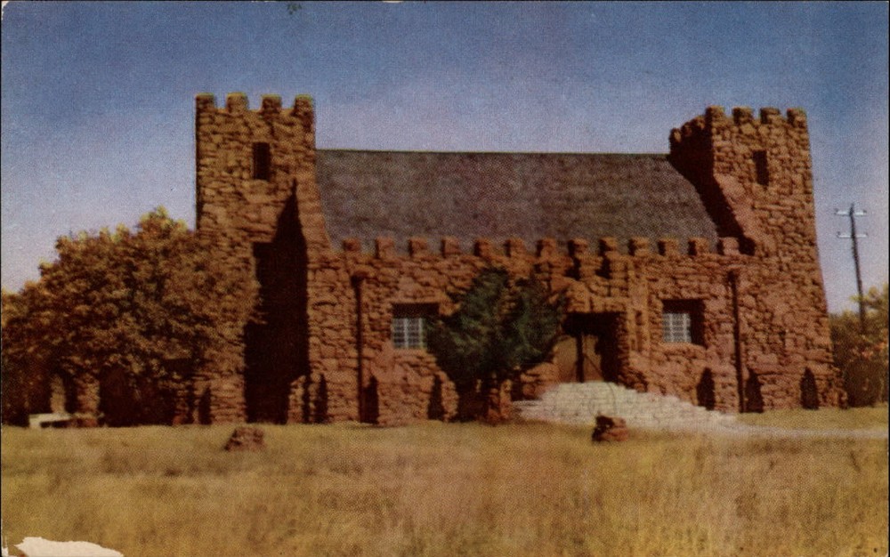 Oklahoma Craterville Park Holy City Chapel ~ 1950s-60s vintage postcard sku145
