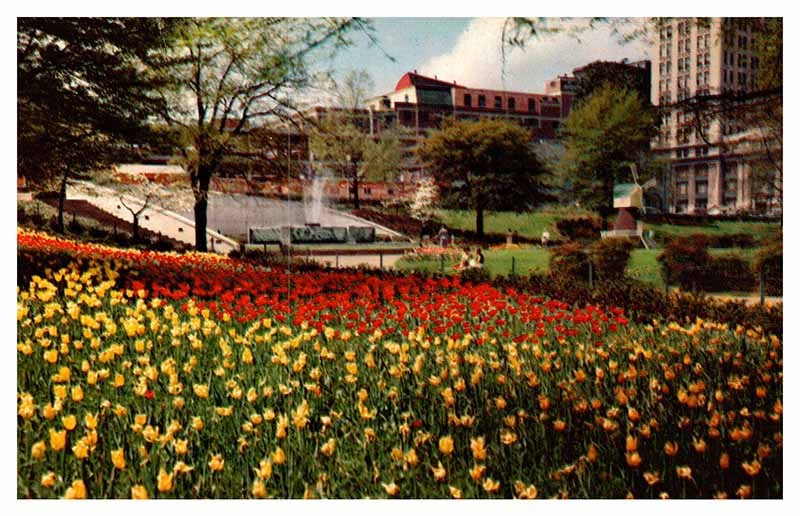 Postcard FOUNTAIN SCENE Atlanta Georgia GA m/09 AS2897