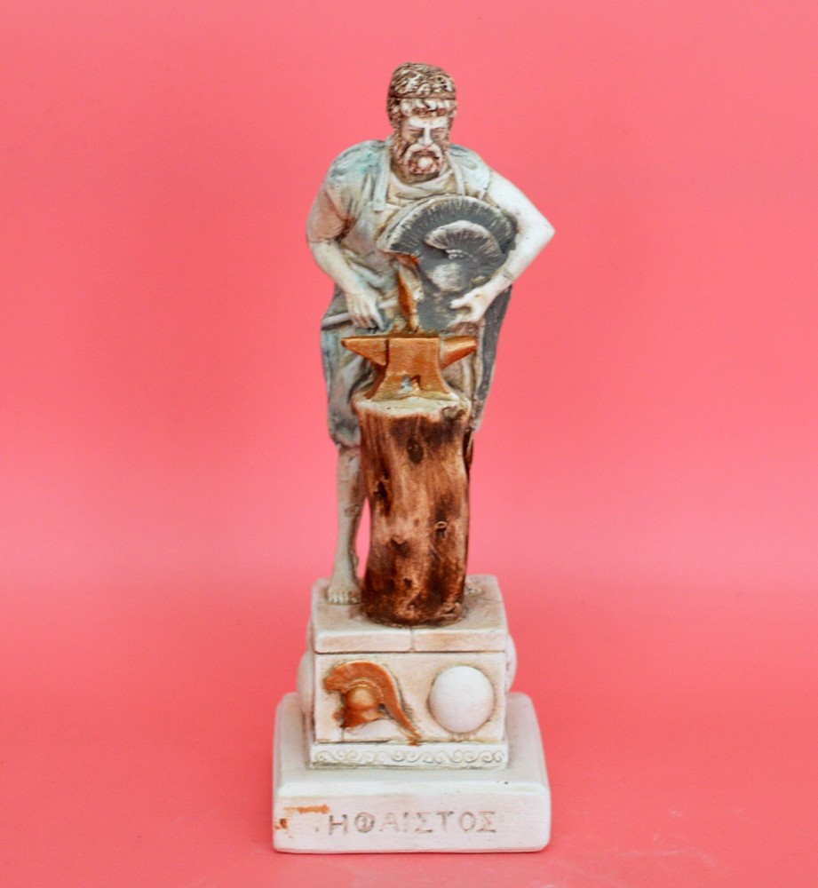 Hephaestus small statue figurine - God of Fire Volcanoes Blacksmith - Vulcan