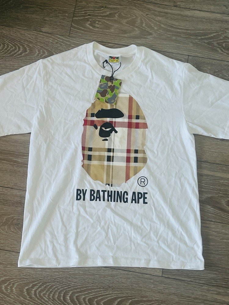 A Bathing Ape BAPE White Graphic Logo Crew Neck Short Sleeve T-Shirt Men’s M