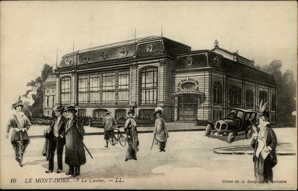Le Casino Le Mont Dore France vintage postcard s123