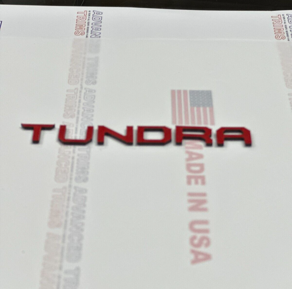 Custom 2022-2024 Tundra Third Light Brake Trim Inlays in Red Plastic Letters