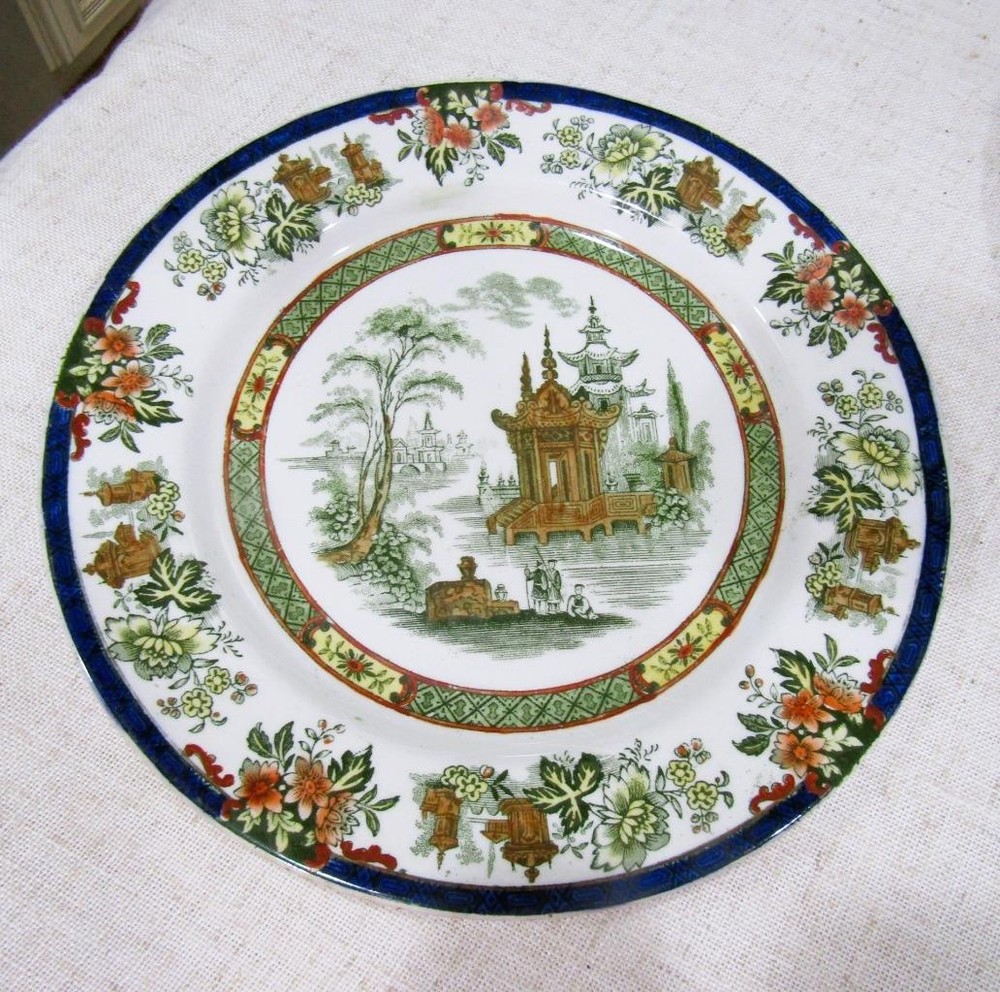 Antique Ironstone China Royal Doulton Madras Plate
