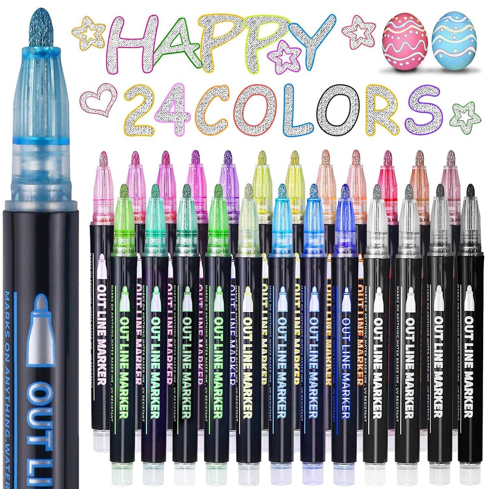 Yangmei Shimmer Markers Outline Pens, Stocking Stuffers for Kids Teens, Teen ...