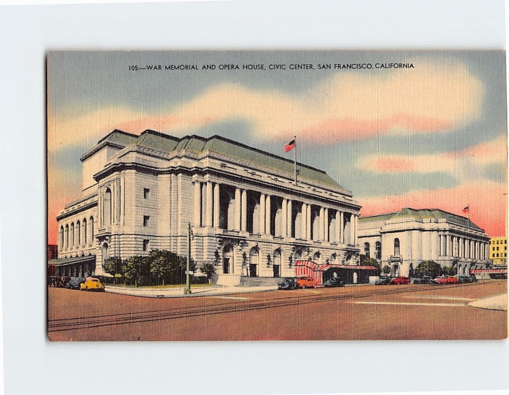 Postcard War Memorial And Opera House, Civic Center, San Francisco, California