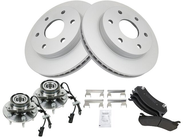 Front Brake Pad and Rotor and Wheel Hub Kit fits Escalade ESV 2003-2006 77FZCR