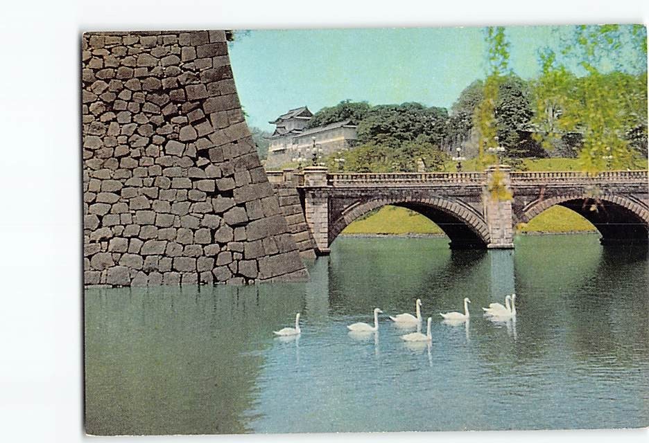 Postcard Nijubashi Bridge  Imperial Palace Grounds in Tokyo Japan