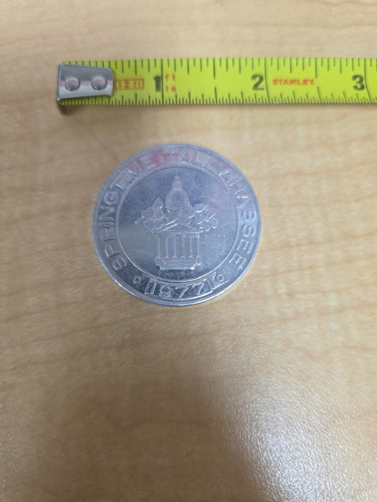 Rare 1977 Springtime Tallahassee Souvenir Token Parade Coin Florida State Seal