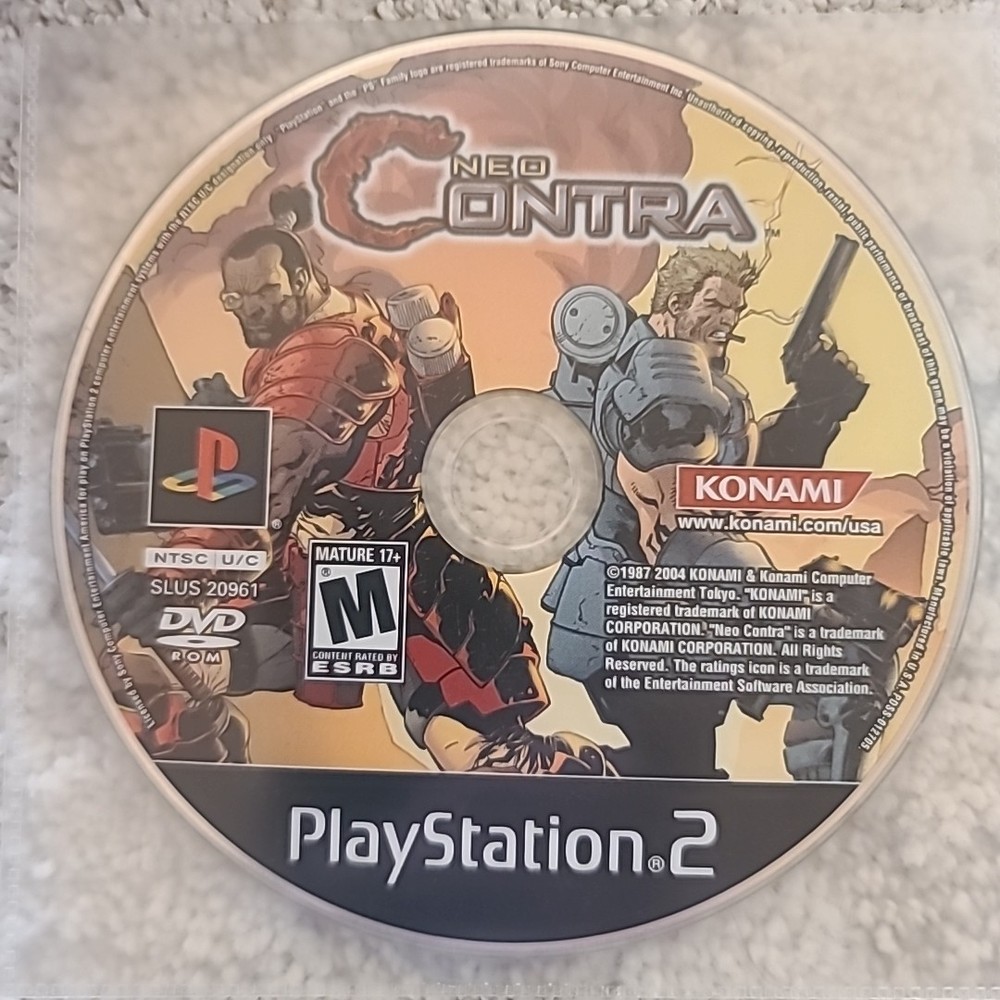 Neo Contra PlayStation 2 PS2 2004 DISC ONLY Tested Working Black Label KONAMI