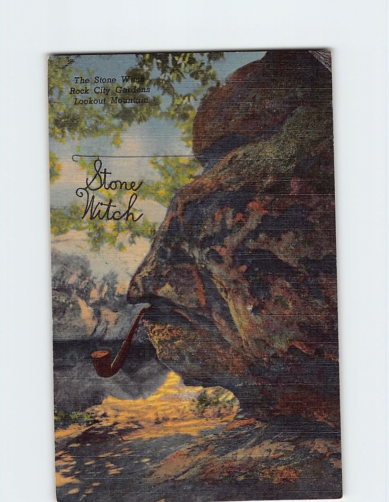 Postcard Stone Witch Rock City Gardens Lookout Mountain Georgia
