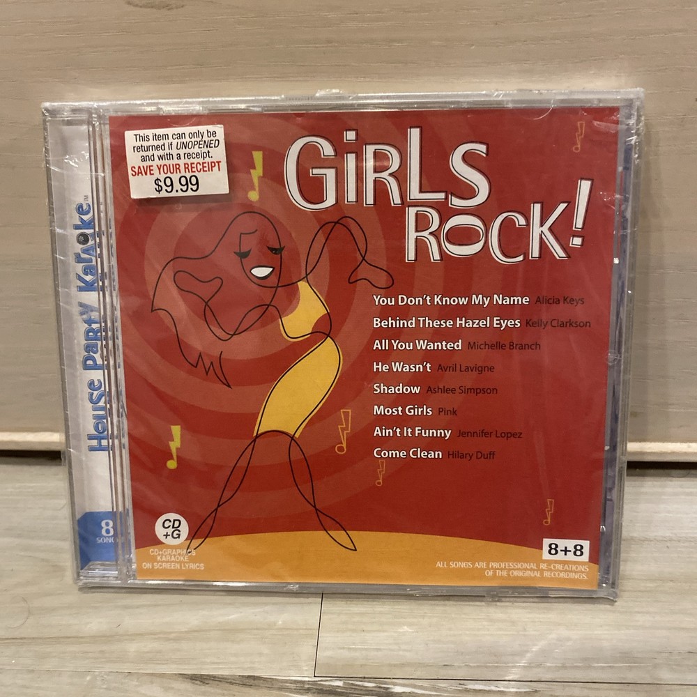 Girls Rock!  House Party Karaoke CD. Brand New!  Pink Alicia Keys Hilary Duff