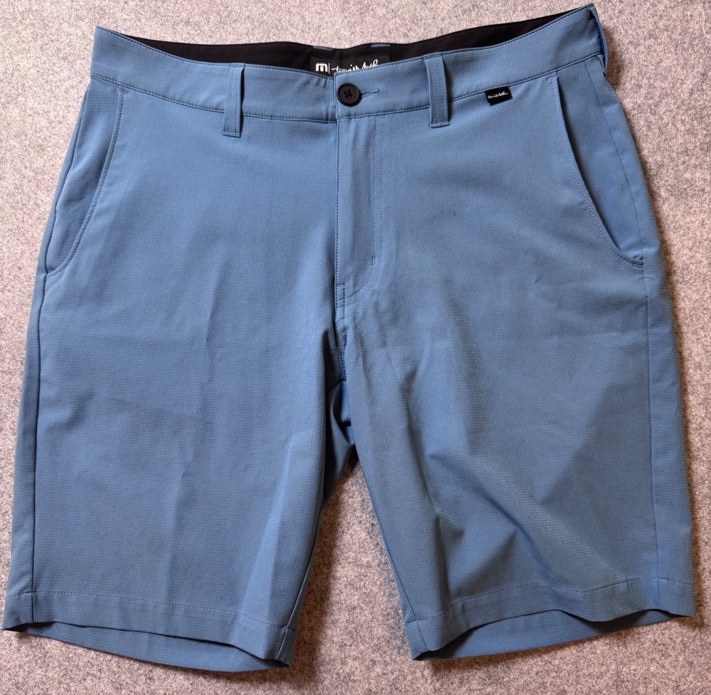 Travis Mathew Wanderlust Golf Shorts Mens 32 Blue Stretch Performance 9